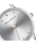 Montre en quartz pour femme rayons de soleil argenté/doré