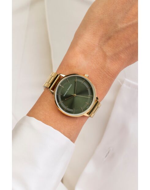 Montre en quartz pour femme rayons soleil dorée