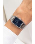 Montre en quartz pour femme rayons de soleil argenté