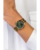 Montre en quartz pour femme rayons soleil dorée