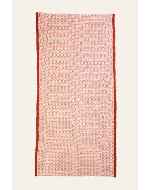 Rosafarbener Schal aus 100% Bio-Baumwolle, 100 x 200 cm