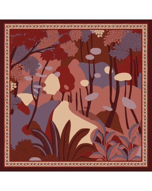 Sjaal van 100% rood katoen - 100x100cm