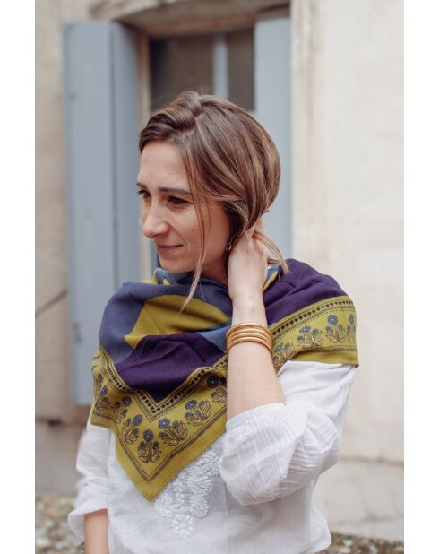 Sjaal van 100% wolbrons - 120 x 120 cm