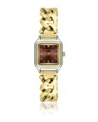 Montre en quartz pour femme rayons de soleil dorée