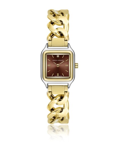 Montre en quartz pour femme rayons de soleil dorée