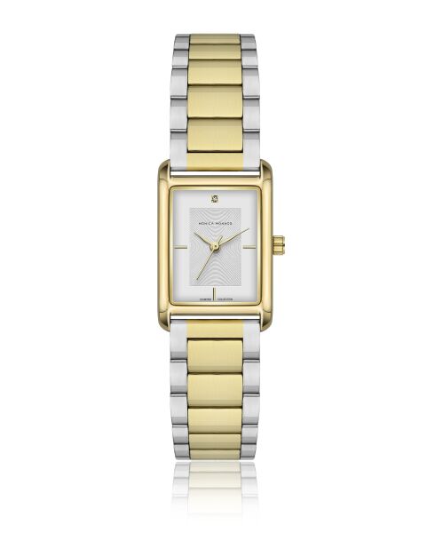 Montre en quartz pour femme argenté/doté