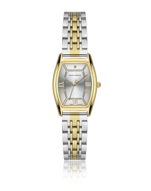 Montre en quartz pour femme rayons de soleil argenté/doré