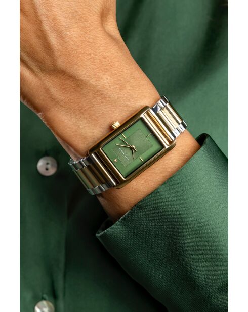 Montre en quartz pour femme dorée