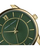 Montre en quartz pour femme texture dorée