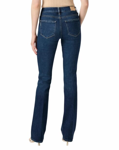 Blaue Bootcut-Jeans mit hoher Taille von Manhattan Overdrive