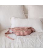 Sac banane en coton Vivi rose - 28.5x15x8 cm