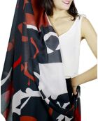 Stola Vertige, 100% Bio-Baumwolle, braun, 200 x 100 cm