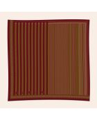 Lines bronzen sjaal van 100% wol - 100x100 cm