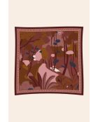 Schal aus 100% karamellfarbener Baumwolle - 100x100cm