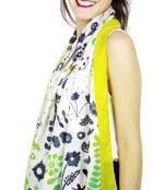 Etole Flora 100% Coton Bio crème - 200x100 cm