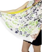 Etole Flora 100% Coton Bio crème - 200x100 cm