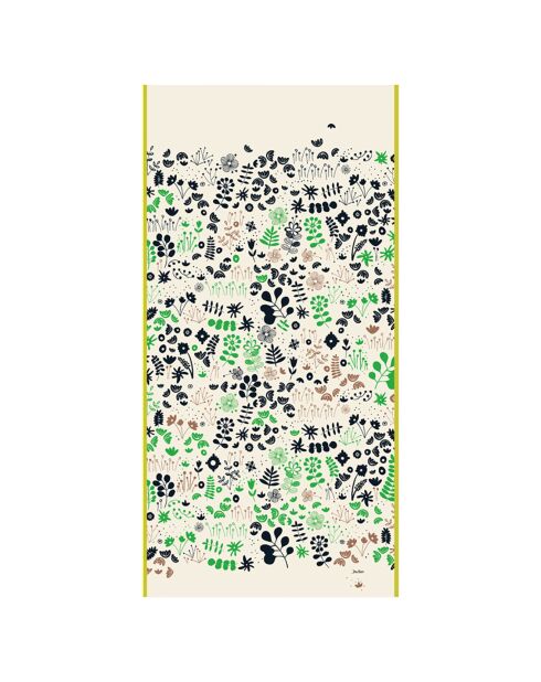 Etole Flora 100% Coton Bio crème - 200x100 cm
