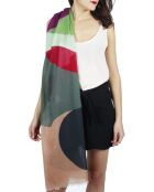 Etole 100% Coton bio Black sun magenta - 200x100 cm