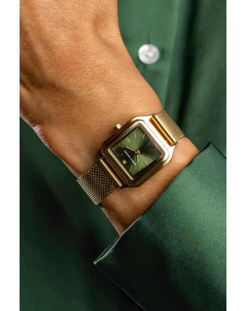 Montre en quartz pour femme rayons soleil dorée