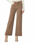 Canewood beige Anessa jeans met wijde pijpen