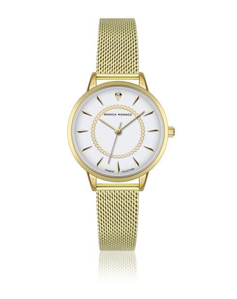 Montre en quartz pour femme dorée