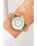 Montre en quartz pour femme dorée