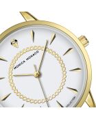 Montre en quartz pour femme dorée