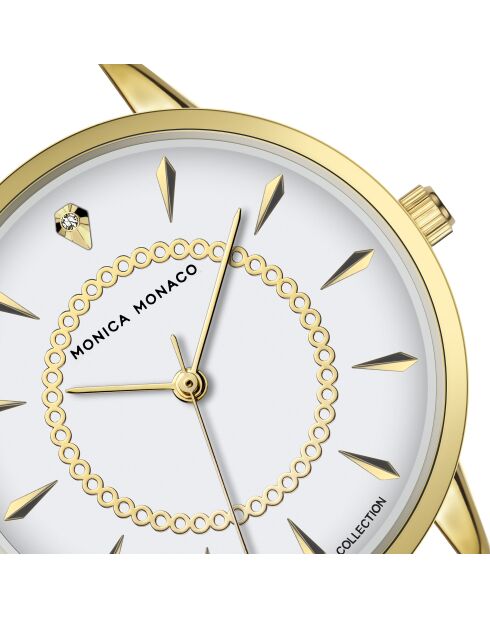 Montre en quartz pour femme dorée