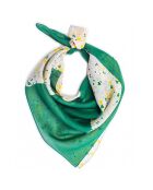 Quadratisches grünes Mosaik aus 100% Bio-Baumwolle - 22x22 cm