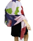 Indischer rosa Schal aus 100% Bio-Baumwolle - 200x100 cm