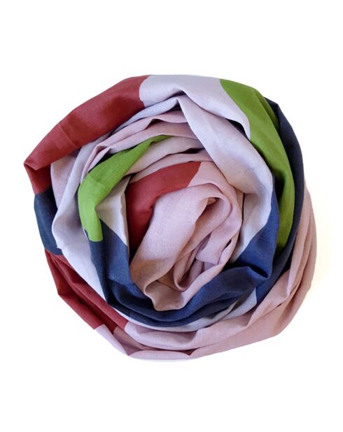 Indischer rosa Schal aus 100% Bio-Baumwolle - 200x100 cm