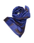 Typo sjaal van 100% blauwe wol - 70x180 cm