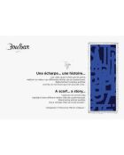 Typo sjaal van 100% blauwe wol - 70x180 cm