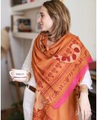 Gemusterter Kamelschal aus 100% Wolle - 70x180 cm