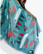 Schal aus 100% Biobaumwolle Green Hatches - 100x200 cm