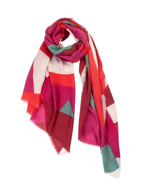 Foulard 100% laine rouge - 70x180cm