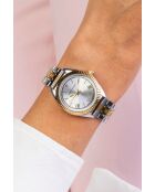 Montre en quartz pour femme rayons de soleil argenté/doré