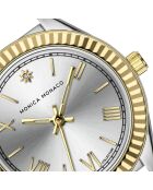 Montre en quartz pour femme rayons de soleil argenté/doré