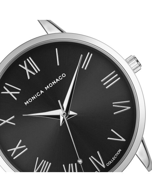 Montre en quartz pour femme argentée