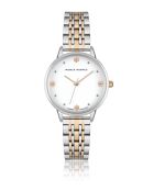 Montre en quartz pour femme argenté/doré rose