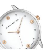 Montre en quartz pour femme argenté/doré rose