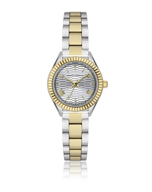 Montre en quartz pour femme rayons de soleil argenté/doré