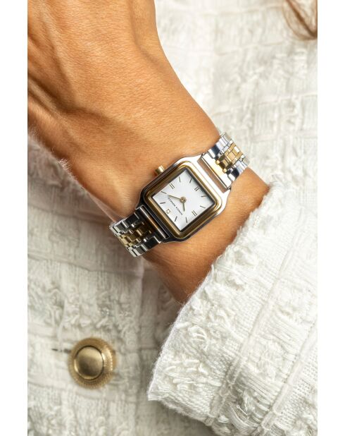 Montre en quartz pour femme argenté/doré