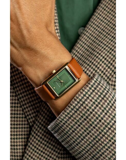 Montre en quartz pour femme marron