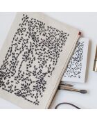 Pochette Fourmis beige - 21x15 cm