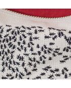 Pochette Fourmis beige - 21x15 cm