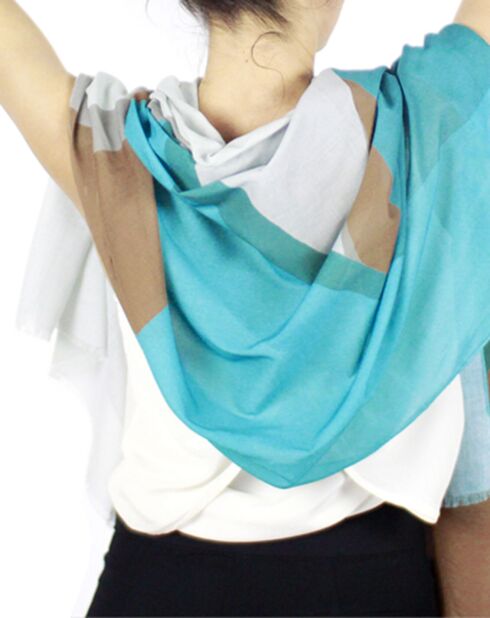 Infinity blauwe sjaal van 100% biologisch katoen - 200x100 cm