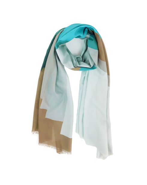 Infinity blauwe sjaal van 100% biologisch katoen - 200x100 cm