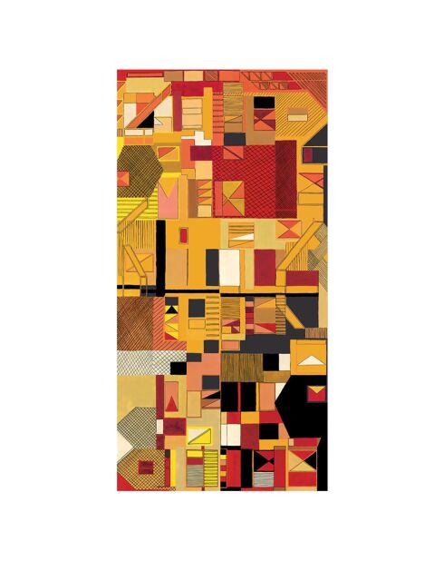 Schal aus 100% Bio-Baumwolle Gelbes Gesicht - 200x100 cm