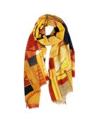 Schal aus 100% Bio-Baumwolle Gelbes Gesicht - 200x100 cm